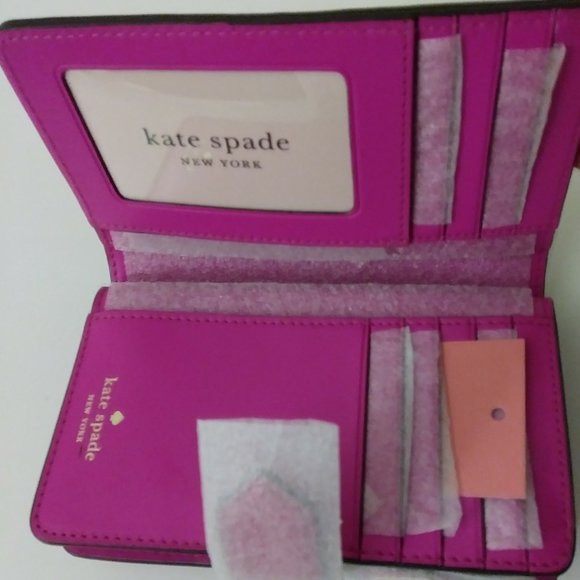 Kate Spade Medium Bi-fold Lola Glitter Wallet - Picture 9 of 16